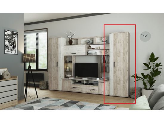 дуб крафт серый / дуб крафт белый