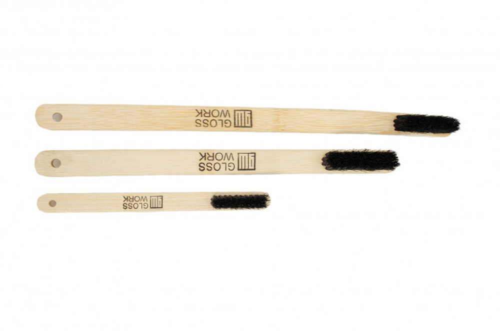 Glosswork Wooden Brush Щетка с деревянной ручкой, комплект из 3х щеток