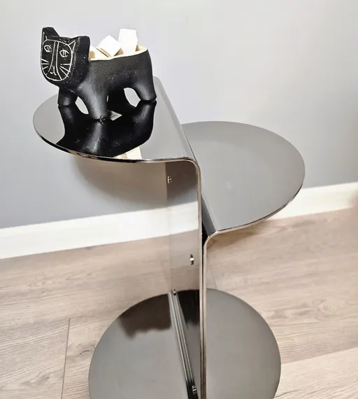 Журнальный столик 4501, полированная сталь