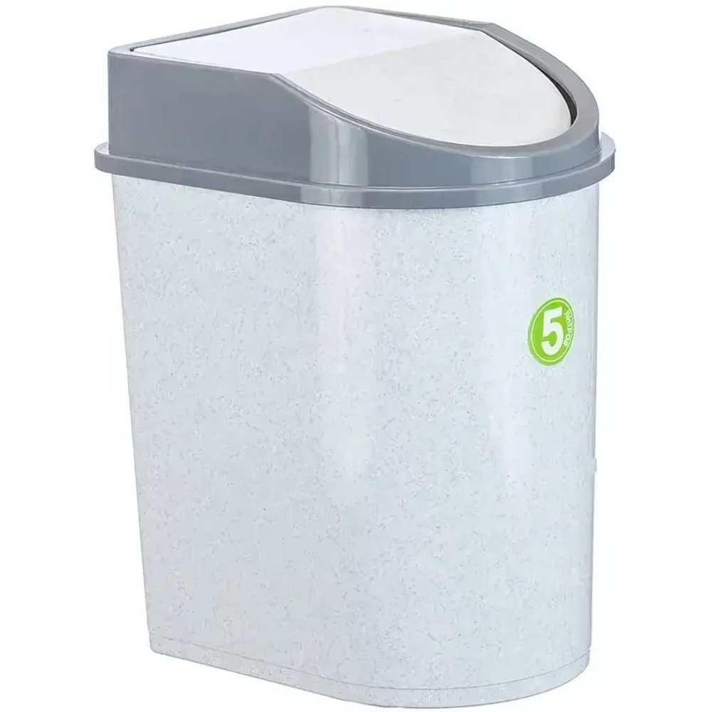 Контейнер для мусора 5л. Мраморный 0,28,17х0,22м