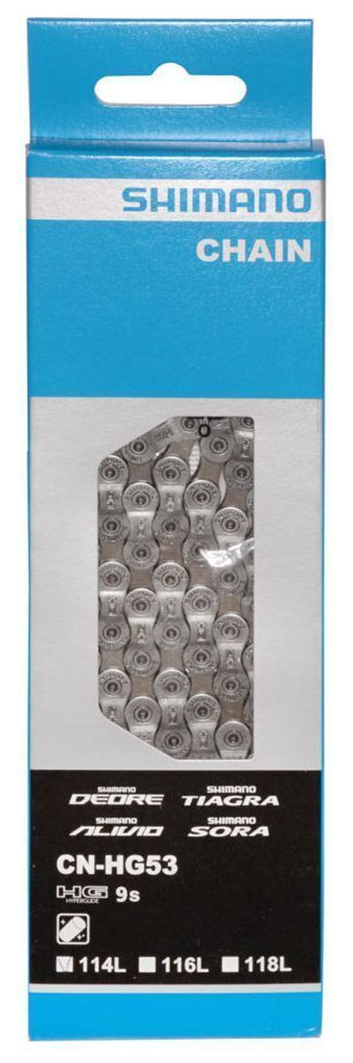 Цепь DEORE/TIAGRA ECNHG53C114I 114зв. 9ск. зап. пин. инд. уп. SHIMANO