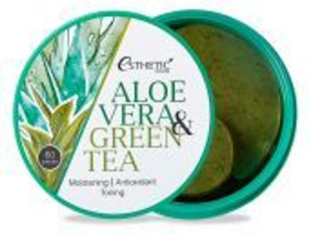 [ESTHETIC HOUSE] Гидрогелевые патчи для глаз АЛОЭ/ЗЕЛЕНЫЙ ЧАЙ Aloe Vera&Green Tea Hydrogel Eye Patch, 60 шт