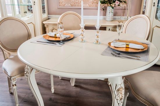 Стол обеденный МОНА ЛИЗА круглый крем