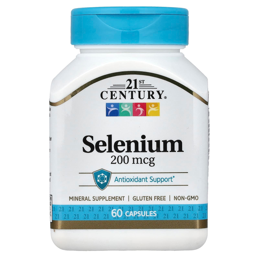21st Century, Селен, 200 мкг, 60 капсул
