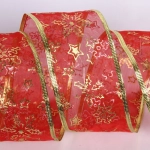 Гирлянда для дома ЛЕНТА ДЕКОРАТИВНАЯ «Морозные снежинки» 2,0 м, 6 см, 20 ламп LED (на батарейках), Красный (подсветка красный)