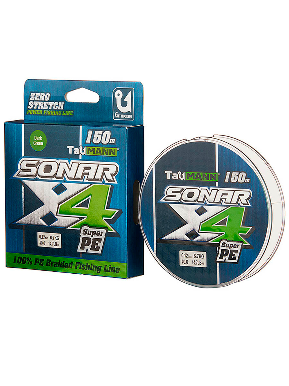 Плетеный шнур для рыбалки TauMANN Sonar PE X4 150m #1.2 (0.18mm) Yellow