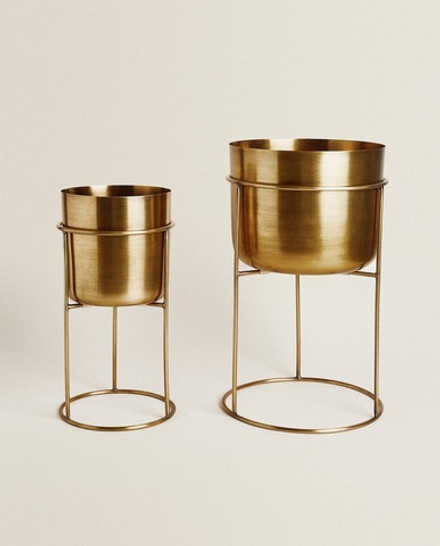 ZARA HOME ЗОЛОТОЙ ГОРШОК ДЛЯ ЦВЕТОВ