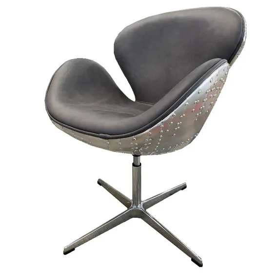 Кресло Swan Aviator, серая кожа