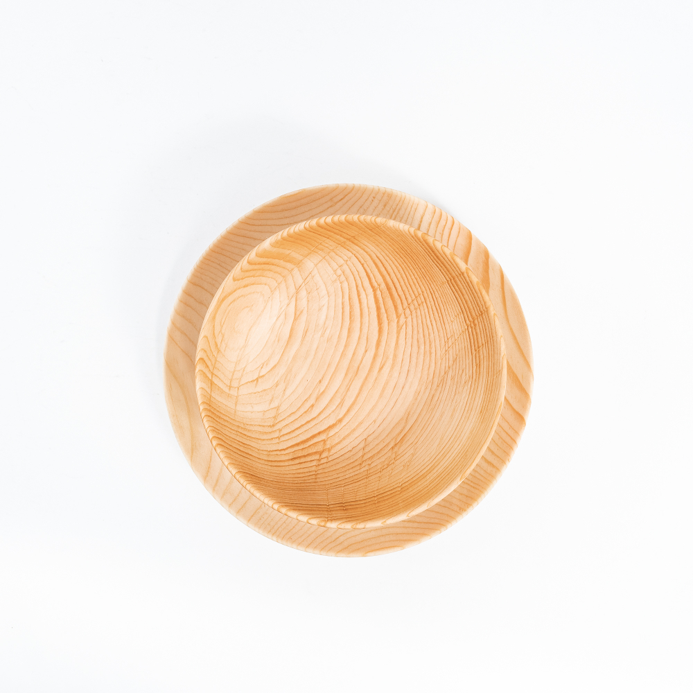 Набор деревянных тарелок Art of Siberia серии Лотос из сибирского кедра. TN55