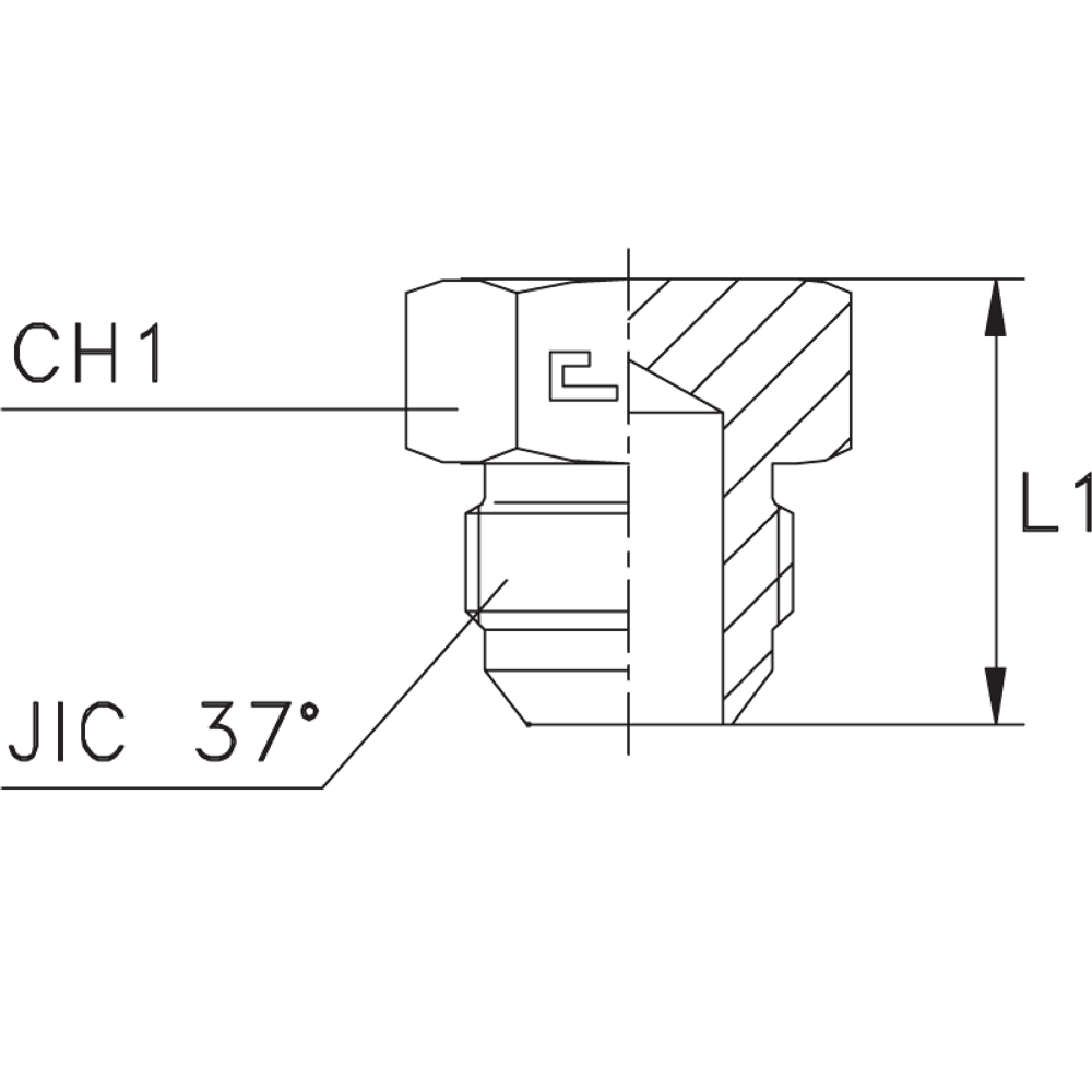 Заглушка V (Ш) JIC 1.5/8"