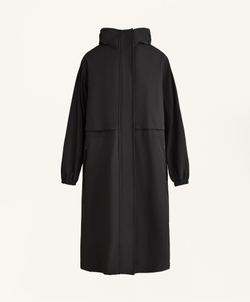 Oysho Сверхлегкий плащ с водонепроницаемостью 10 000 мм, черный