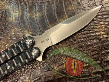 Складной нож бабочка STEELCLAW BAL001 c клинком из стали D2, рукоять G10