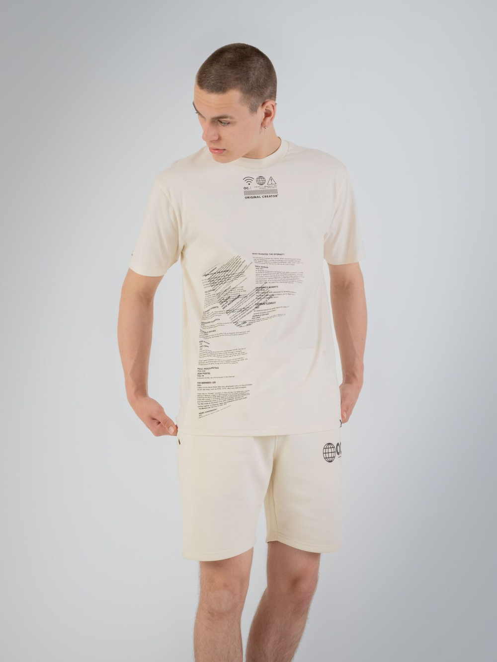 Футболка мужская ORIGINAL CREATOR INTERNET T-SHIRT, Молочный