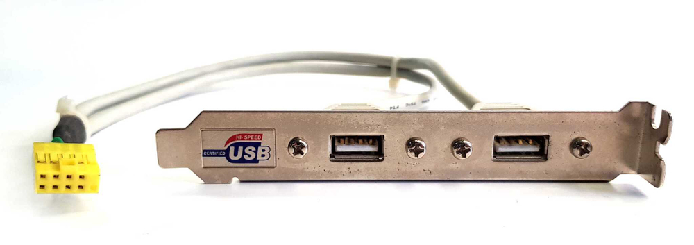 Планка вывода USB 2.0 - 2 порта на заднюю панель корпуса