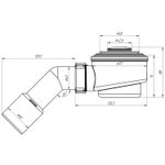 Сифон для душ.поддона 50*40 Click-Clack с перех трубкой  Ani Е411CL  АНИ пласт
