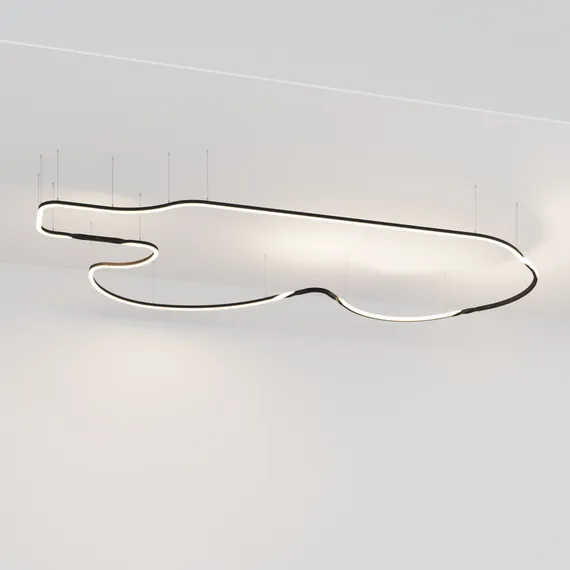 Радиусный профиль 35x35 D800мм 1/4 круга черный Led Strip alm-3535r-b-d-90°-0.8m