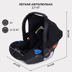 Детская коляска Rant Falcon Neo 3 в 1 с автокреслом Cruise Black Graphite