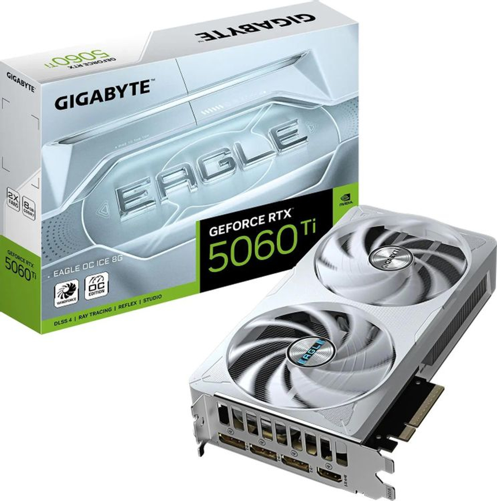 Видеокарта Gigabyte NVIDIA  GeForce RTX 5060TI GV-N506TEAGLEOC ICE-8GD 1.0 8ГБ Eagle, GDDR7, OC,  Ret