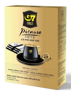 Вьетнамский растворимый кофе Премиум G7 Gold Picasso Latte (14 стиков) 252 г