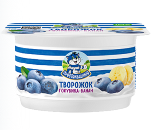 ТВОРОЖОК ПРОСТОКВАШИНО ГОЛУБИКА БАНАН 110ГР