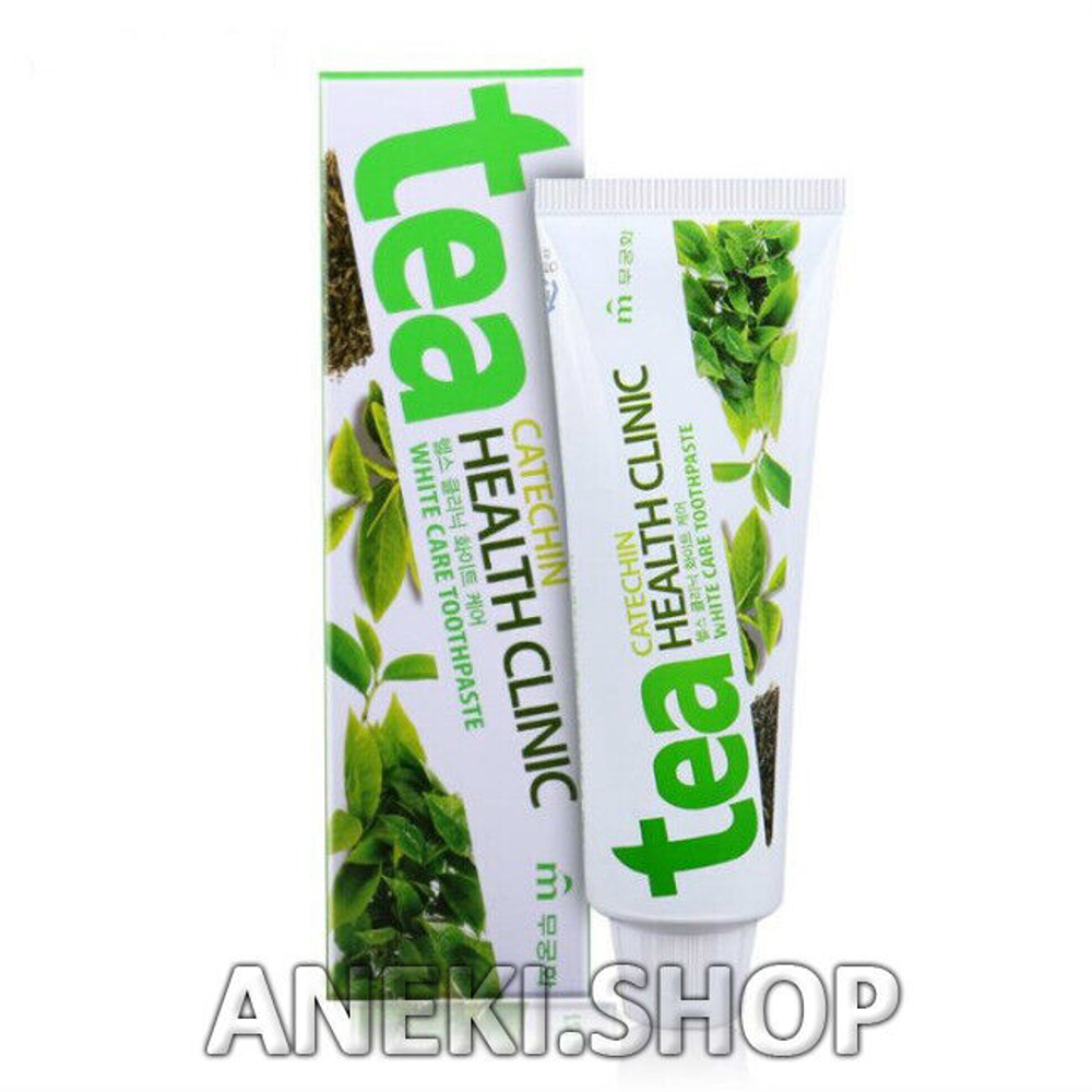 Зубная паста с ароматом чая для профилактики кариеса 100 г Mukunghwa Tea Catechin Health Clinic