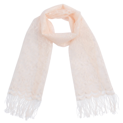 Шарф ажурный женский Персик