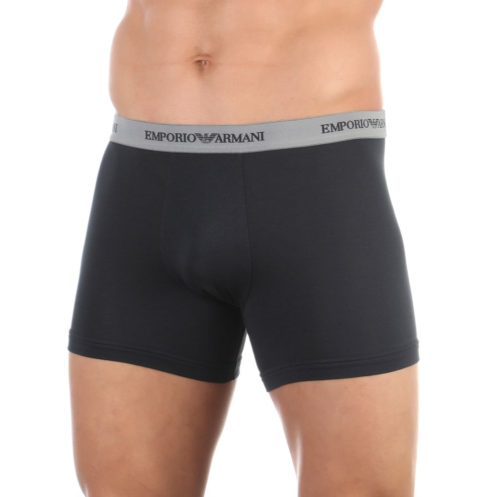 Мужские трусы боксеры (черный, серый) набор из 2-х штук Emporio Armani 111210_CC717 03320
