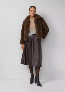 Юбка-миди в кожаном стиле Black Label