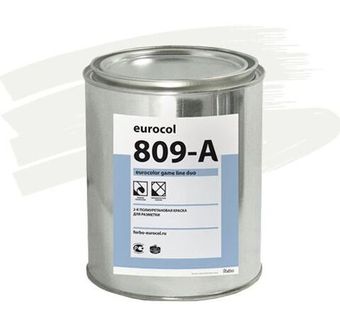 Краска полиуретановая Forbo Eurocolor 809-A Game Line Duo для разметки белая 0,5 кг