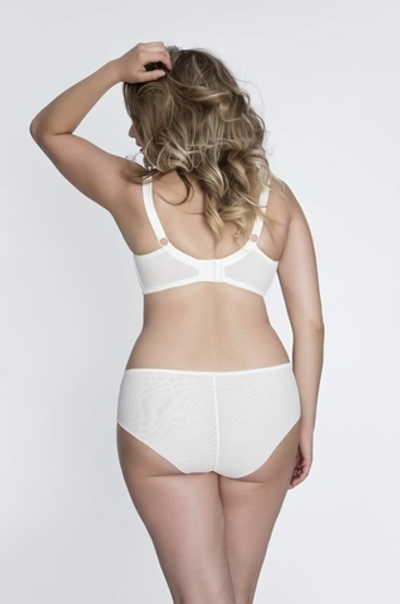 Бюстгальтер на косточках с чашками из микрофибры и сетки (Размер: 85E) (Цвет: телесный)