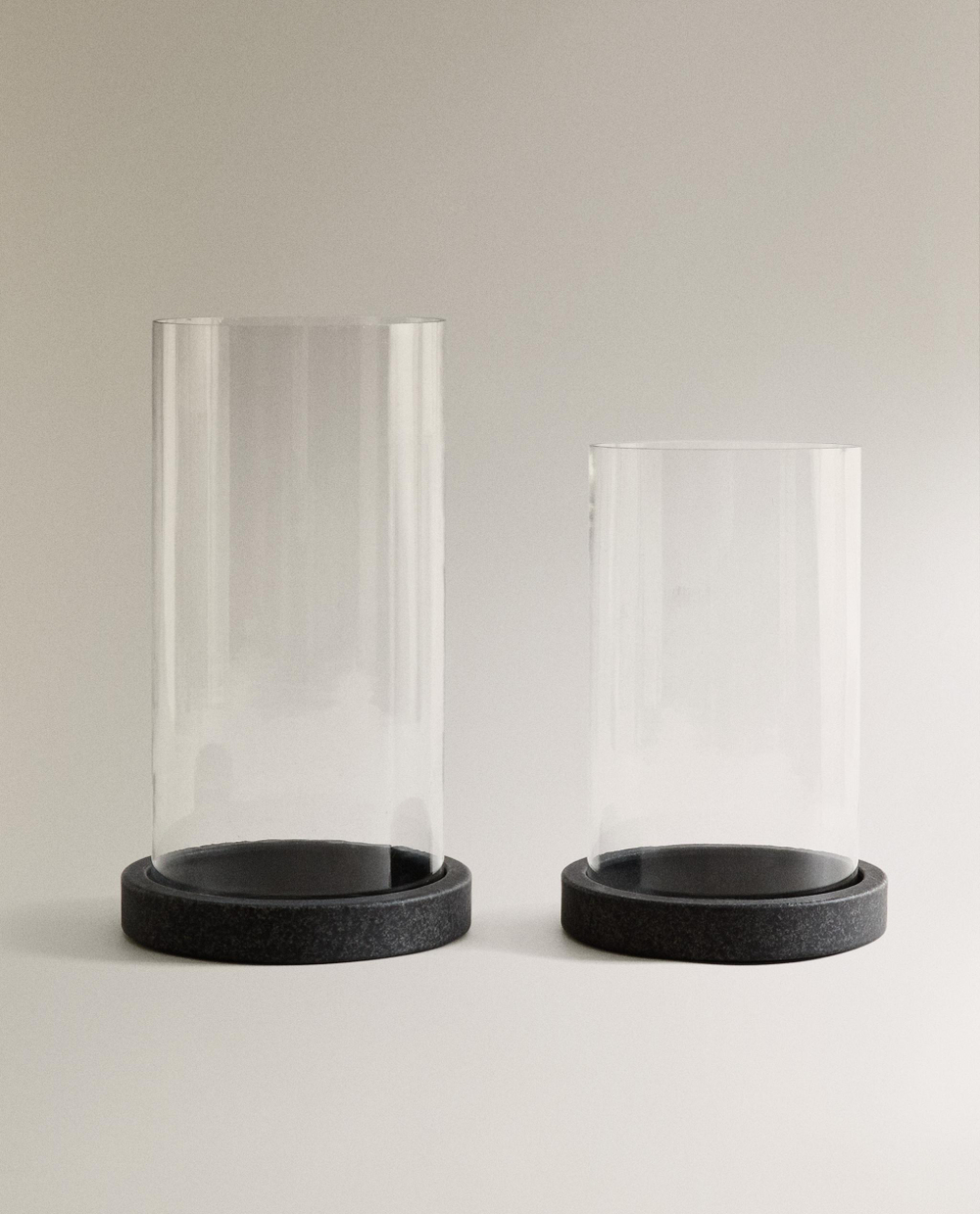 Zara Home Подсвечник из стекла, цвет чёрный, 31.7 см