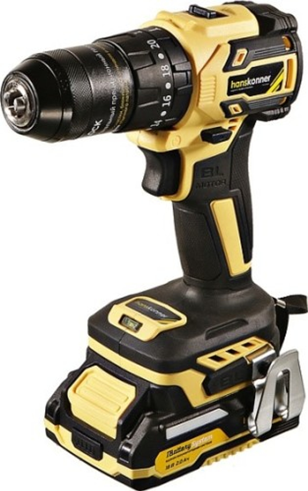 Дрель-шуруповерт аккумуляторная HANSKONNER HCD2065BLIC