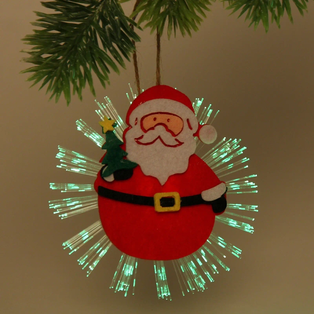 Сувенир с подсветкой «Дед Мороз с елочкой» 10 см