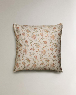 ZARA HOME НАВОЛОЧКА С ЦВЕТОЧНЫМ ПРИНТОМ, ЭКРЮ