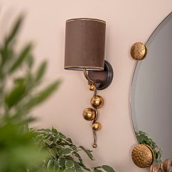 Бра настенный светильник Heri Каштан левое с абажуром Терра Шоколад
