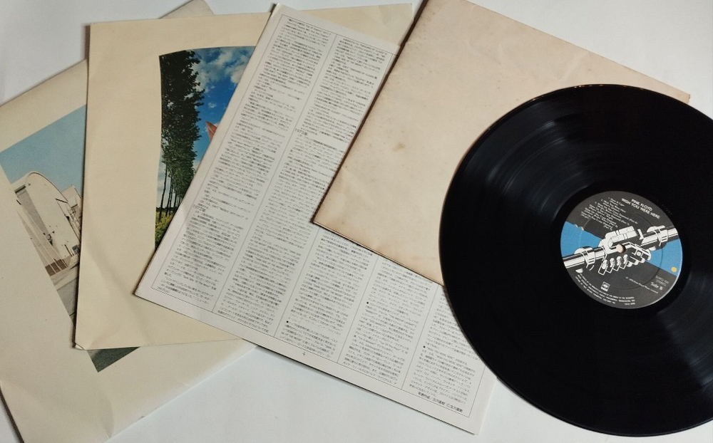 Винтажная виниловая пластинка LP Pink Floyd Wish You Were Here (Japan 1975) (No Obi, Poster)