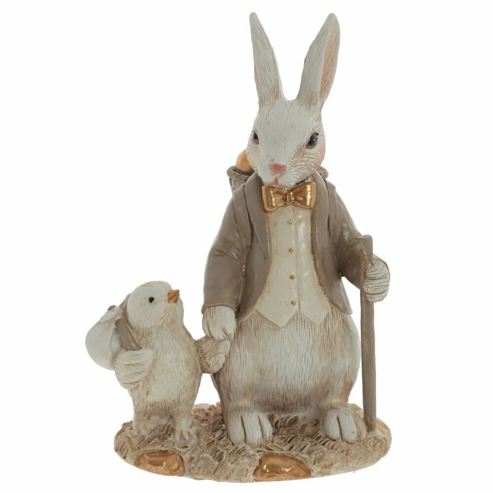 795630 Заяц с цыпленком 10,5*8*15см
