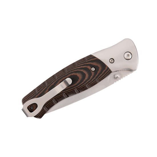 Складной нож BUCK 0835BRS Small Folding Selkirk c клинком из стали 420HC, рукоять Stainless Steel / микарта
