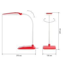 Настольный светильник ЭРА NLED-447-9W-R светодиодный красный