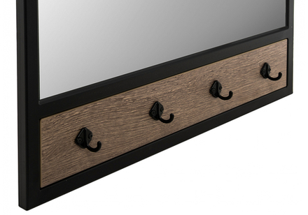 Прихожая Woodville Персей дуб велингтон, черный матовый