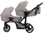 Детская коляска для двойни Bebetto 42 Pro 3 в 1 21 св.серый