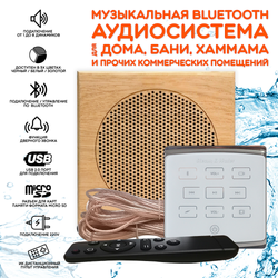 Комплект влагостойкой акустики для бани и сауны - SW1 White ECO SAUNA (квадратная решетка)