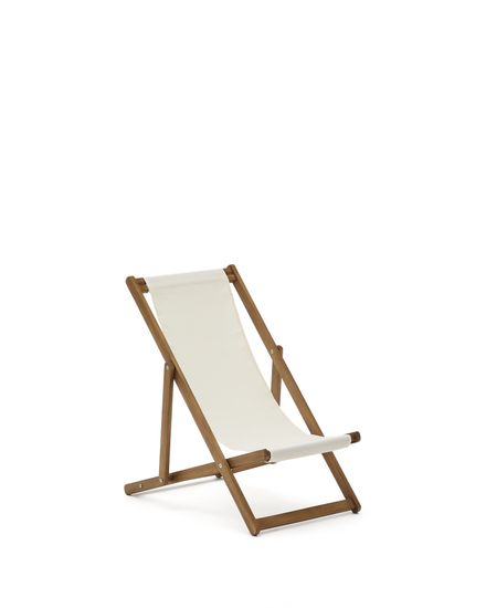 Adredna Детское складное кресло-шезлонг бежевого цвета из акации Испания La Forma