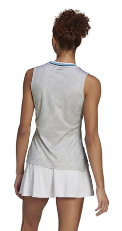 Женский топ теннисный Adidas Primeblue Printed Match Tank Top W - серый