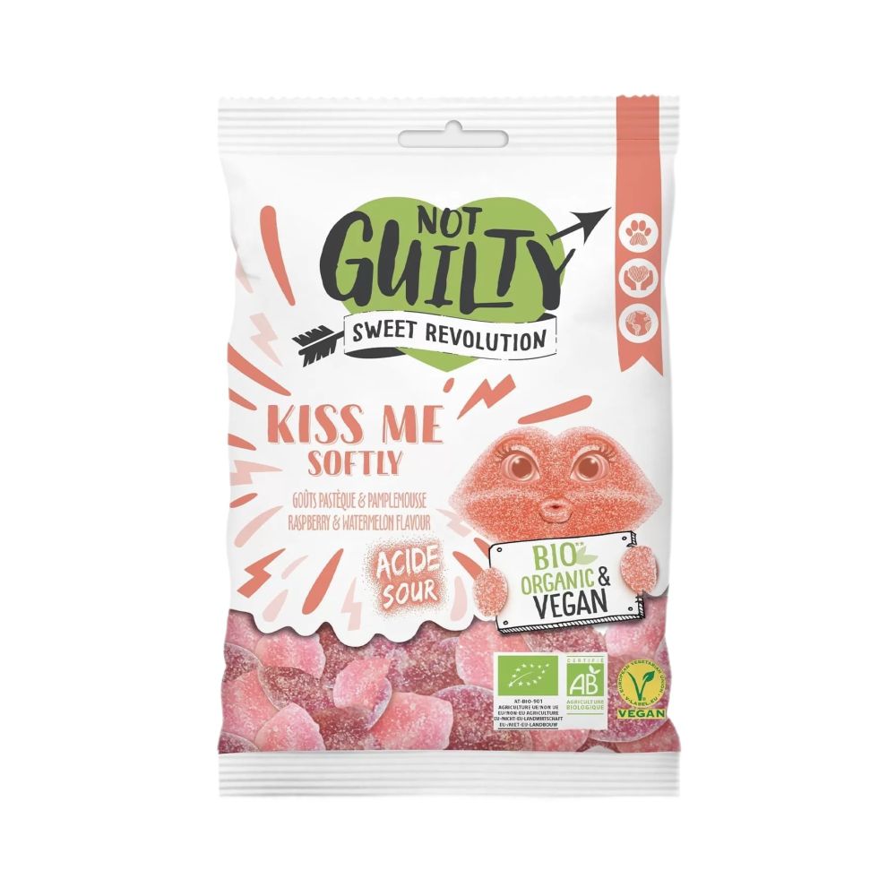 Мармелад кислый KISS ME со вкусом малины и грейпфрута 100гр (Not Guilty)