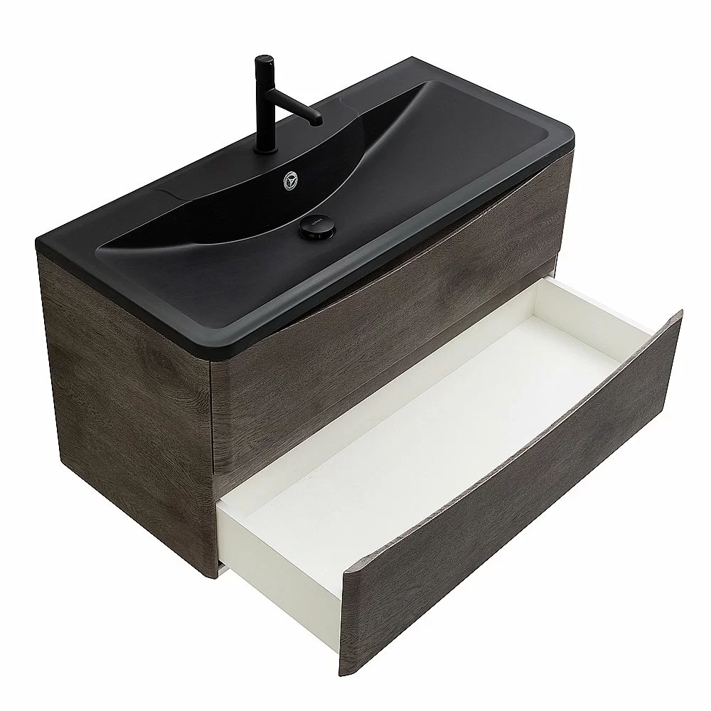 Тумба с раковиной BelBagno ACQUA 100 подвесная Rovere Nature Grigio