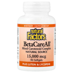 Natural Factors, BetaCareAll®, 15 000 мкг, 90 капсул
