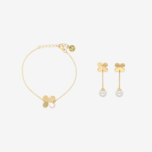 Подарочный комплект Majorica: серьги и браслет Ayanti