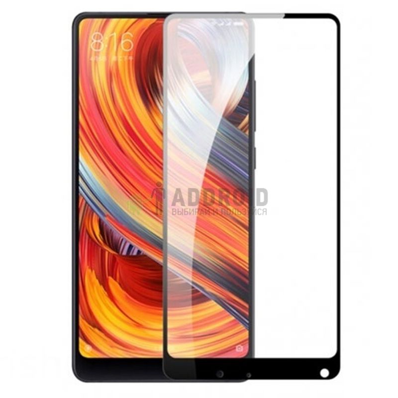 Защитное стекло 5D для Xiaomi Mi Mix 2 черное