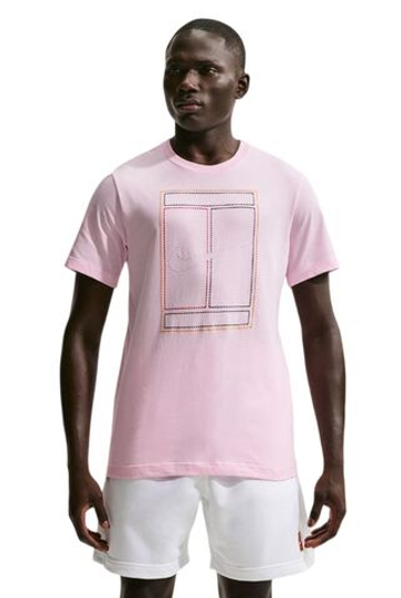 Теннисная футболка Nike Court Heritage Tennis - pink foam